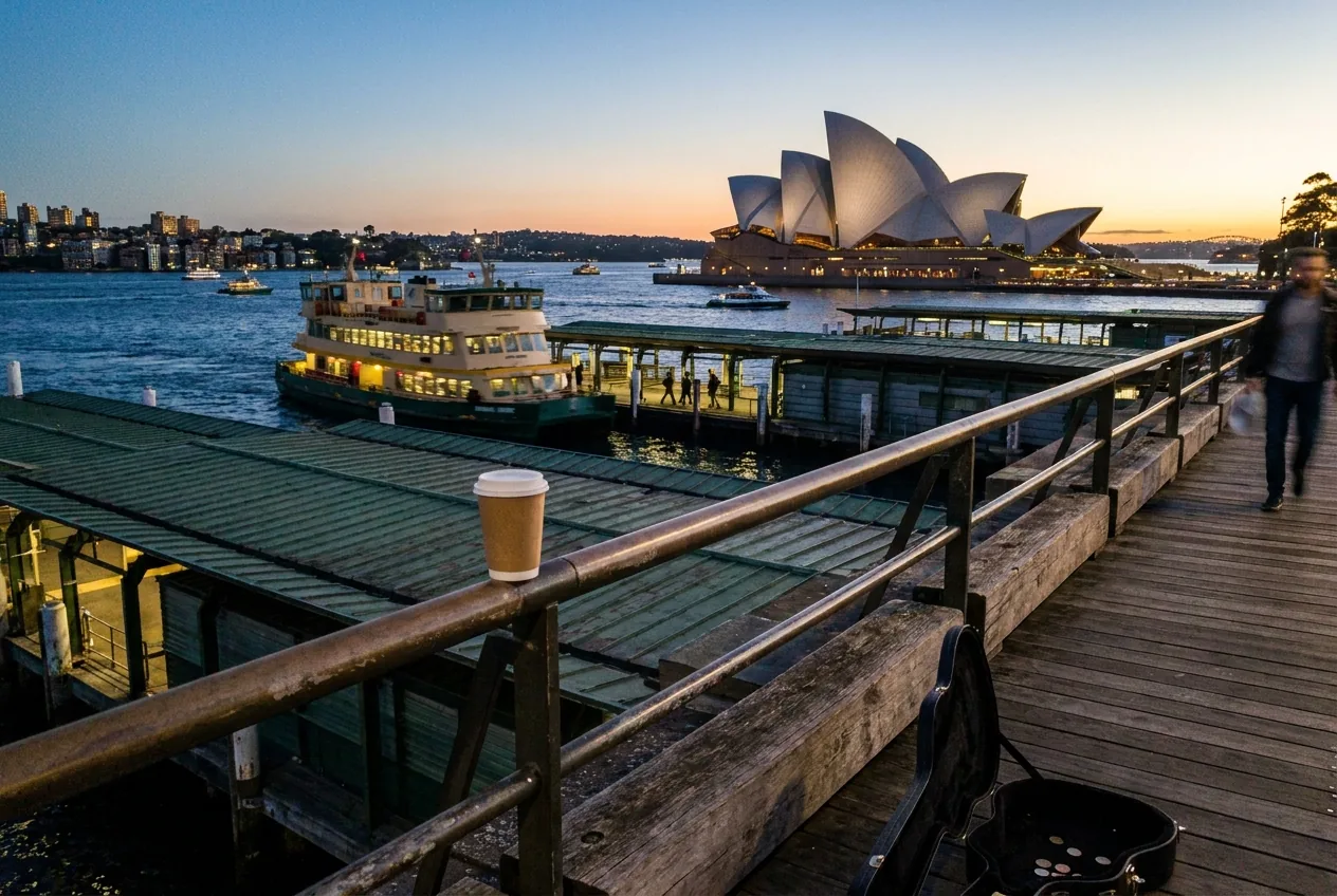 How to plan a trip to Australia: Sydney Opera House at dusk viewed from Circular Quay